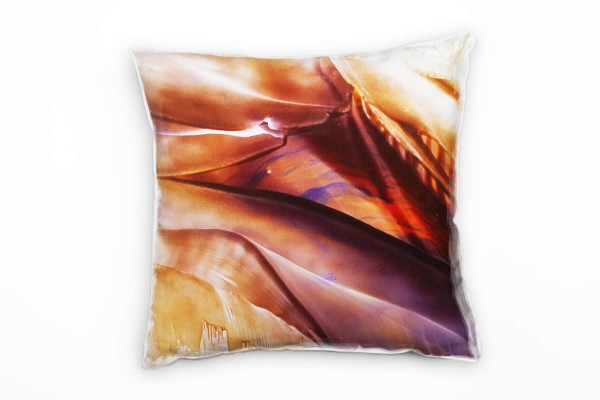 Abstrakt, orange, rot, lila Deko Kissen 40x40cm für Couch Sofa Lounge Zierkissen