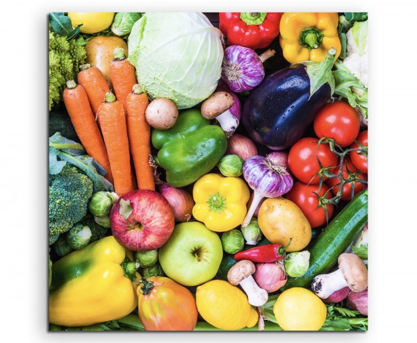 Food-Fotografie – Buntes Gemüse auf Leinwand