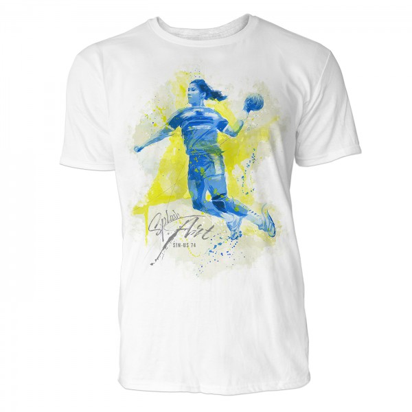Handballerin Sinus Art ® T-Shirt Crewneck Tee with Frontartwork