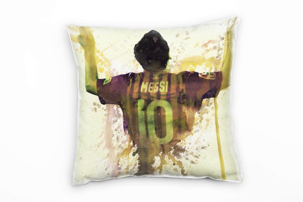 Messi Deko Kissen Bezug 40x40cm für Couch Sofa Lounge Zierkissen