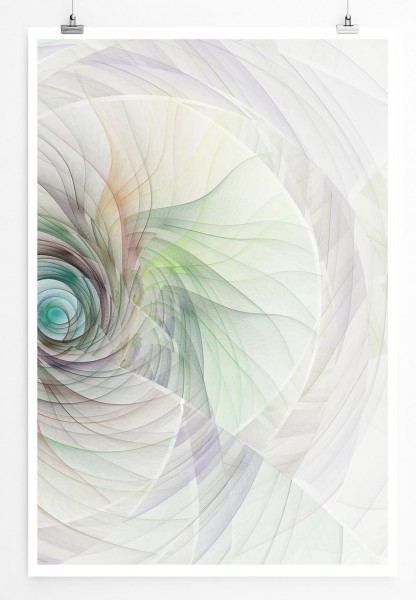 60x90cm Digitale Grafik Poster Geometrische Blüte