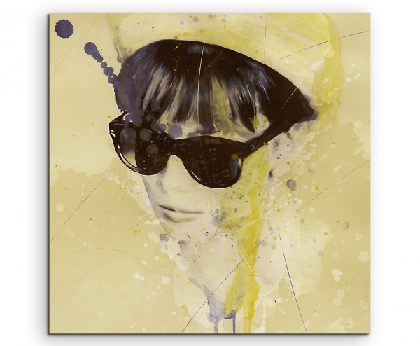 Audrey Hepburn I Splash 60x60cm Kunstbild als Aquarell auf Leinwand