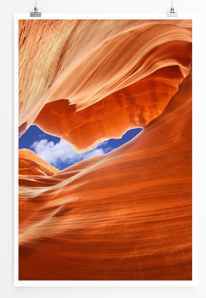 90x60cm Poster Oranger Antelope Canyon USA