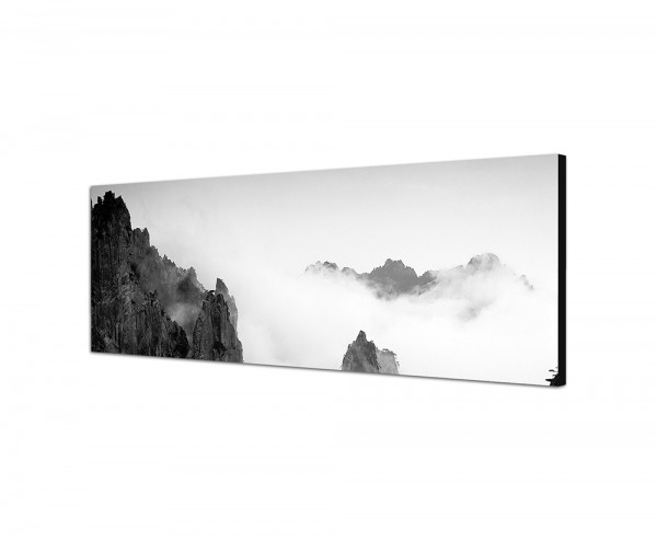 150x50cm China Gebirge Berge Nebel Wolken