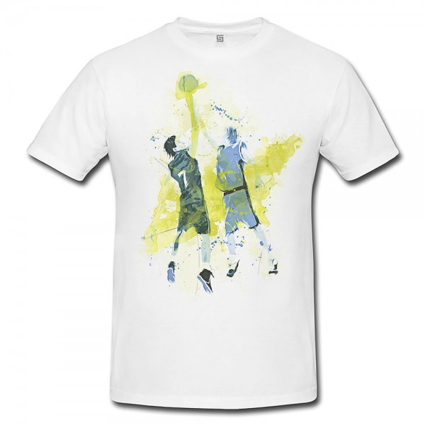 Basketball Premium Herren und Damen T-Shirt Motiv aus Paul Sinus Aquarell