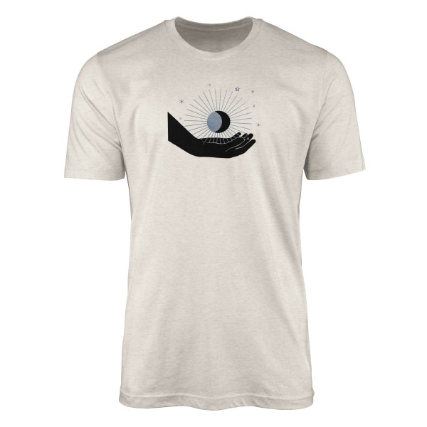 Herren Shirt 100% gekämmte Bio-Baumwolle T-Shirt Mondzeichen Astrologie Motiv Nachhaltig Ökomode au