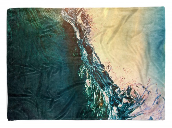 Handtuch Strandhandtuch Saunatuch Kuscheldecke mit Fotomotiv Meer Wasser Himmel