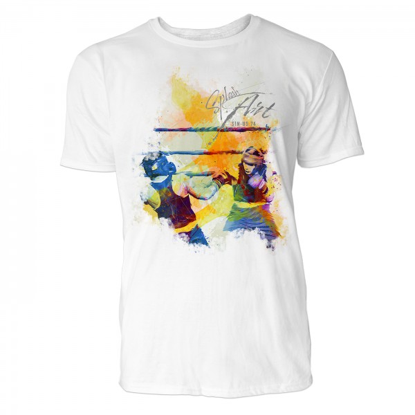 Boxer im Ring Sinus Art ® T-Shirt Crewneck Tee with Frontartwork