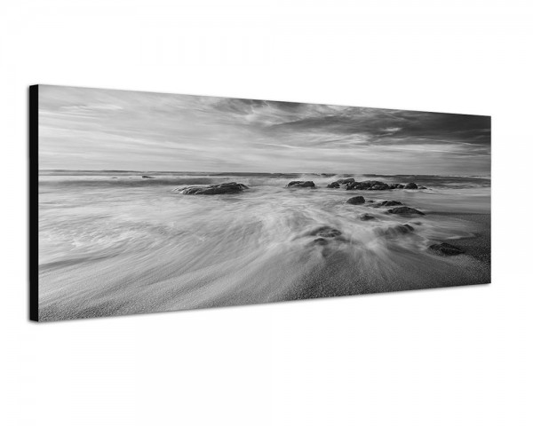 150x50cm Strand Meer Wolkenschleier Morgendämmerung