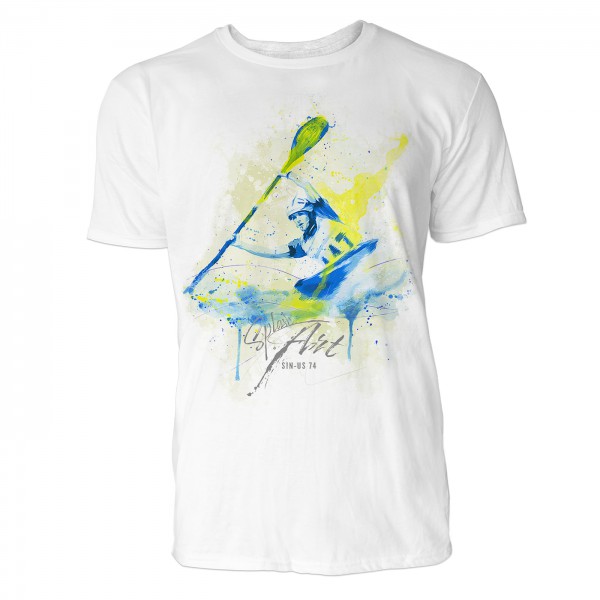Rafting seitlich Sinus Art ® T-Shirt Crewneck Tee with Frontartwork