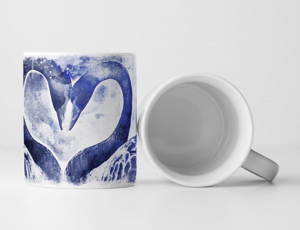 Swan Love Tasse als Geschenk, Design Sinus Art