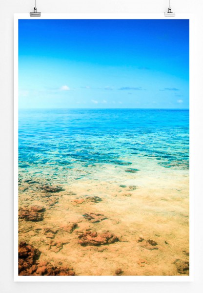 Landschaftsfotografie 60x90cm Poster Tropischer Ozean Malediven
