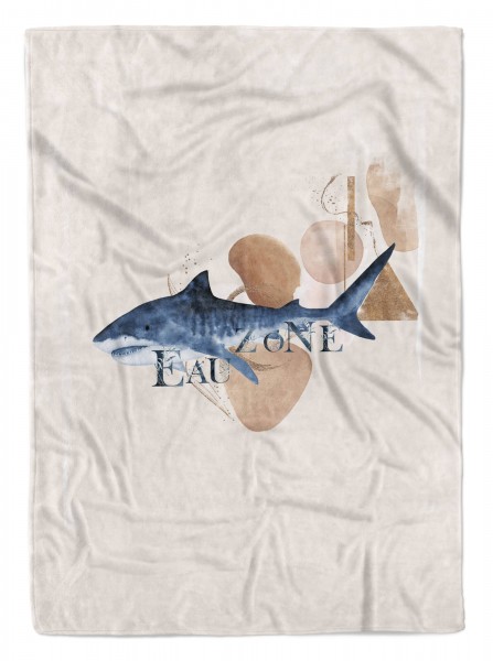 Handtuch Strandhandtuch Saunatuch Kuscheldecke Kunstvoll Ozean Hai Motiv