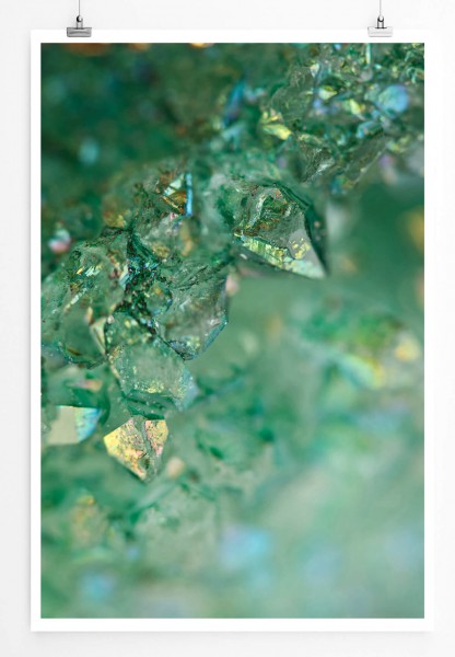 Funkelnde grüne Kristalle 60x90cm Poster