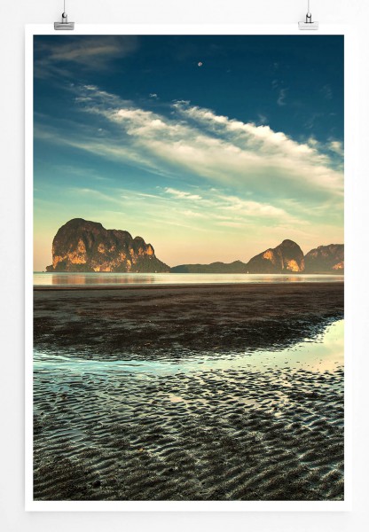 Landschaftsfotografie 60x90cm Poster Pak Meng Strand im Zwielicht Thailand