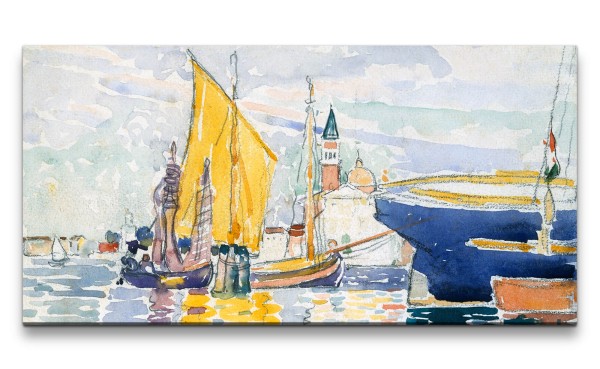 Remaster 120x60cm Henri Edmond Cross weltberühmtes Wandbild Impressionismus Farbenfroh Venice-The Gi