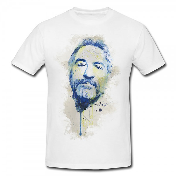 Robert De Niro II Premium Herren und Damen T-Shirt Motiv aus Paul Sinus Aquarell