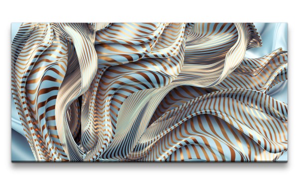 Leinwandbild 120x60cm 3d Art Formen und Schwingungen Dekorativ Kunstvoll