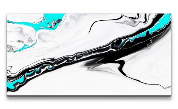 Leinwandbild 120x60cm Acrylic Fluid Fließend Modern Abstrakt Kunstvoll