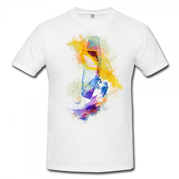 Windsurfer Herren und Damen T-Shirt Sport Motiv aus Paul Sinus Aquarell