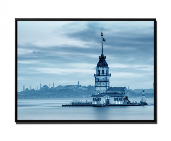 105x75cm Leinwandbild Petrol Leanderturm Istanbul