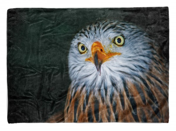 Handtuch Strandhandtuch Saunatuch Kuscheldecke mit Tiermotiv Adler Weißkopfadle