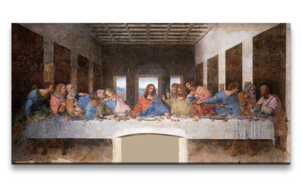 Remaster 120x60cm Leonardo da Vinci weltberühmtes Meisterwerk Das letzte Abendmahl