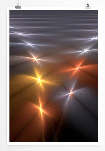 60x90cm Digitale Grafik Poster Lichtsterne 