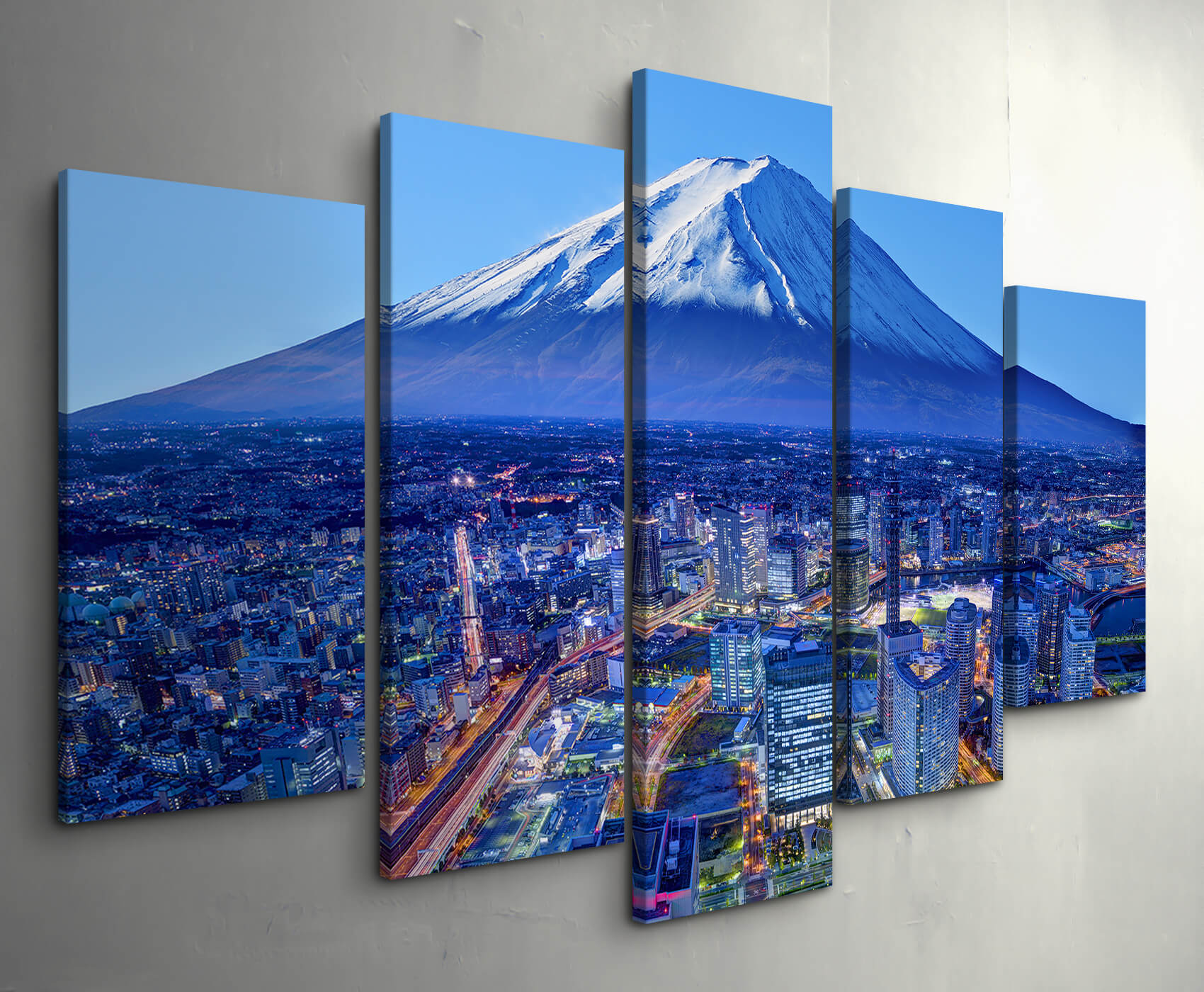 Skyline Mt. Fuji und Yokohama in Japan - Leinwandbild