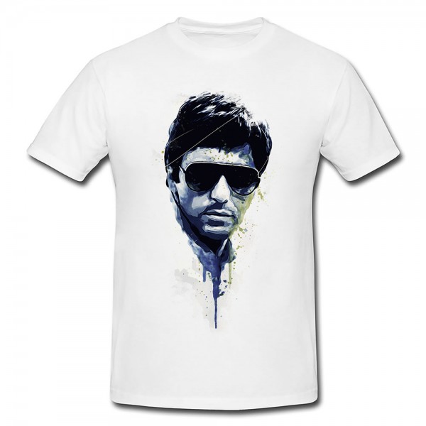 Al Pacino Scarface Premium Herren und Damen T-Shirt Motiv aus Paul Sinus Aquarell