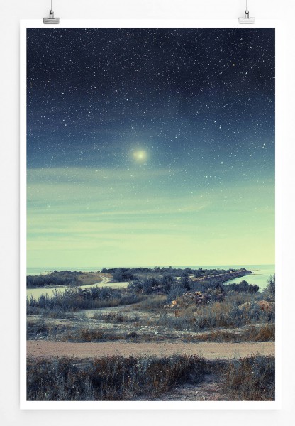 Landschaftsfotografie 60x90cm Poster See bei Sternennacht