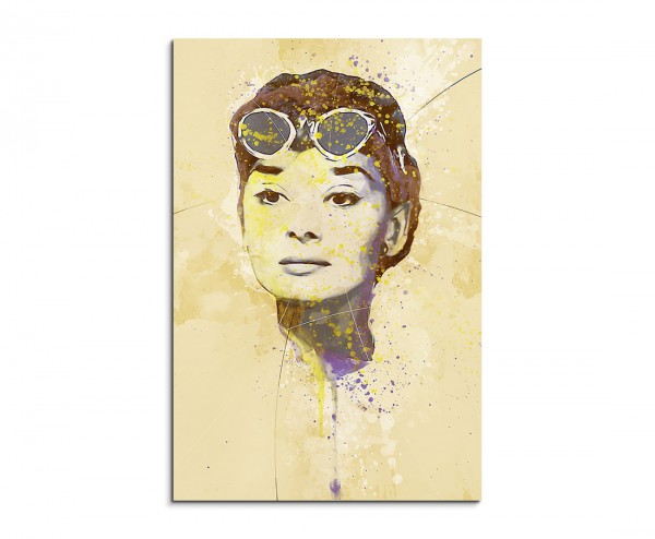 Audrey Hepburn I Aqua 90x60cm Aqua Art Wandbild