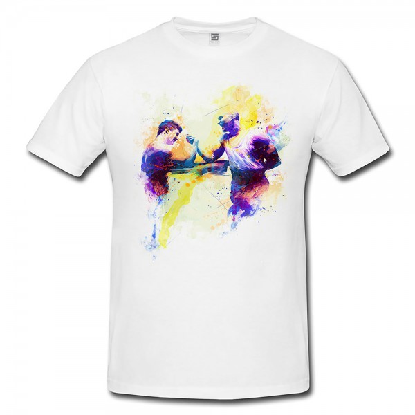 Armdruecken Herren und Damen T-Shirt Sport Motiv aus Paul Sinus Aquarell