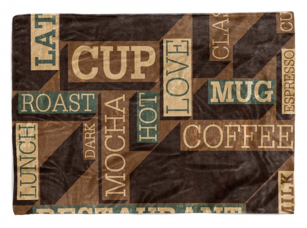Handtuch Strandhandtuch Saunatuch Kuscheldecke mit Fotomotiv Coffee Love Cup