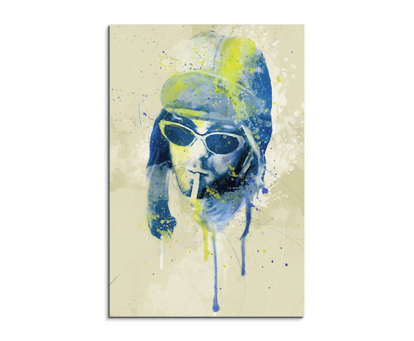 Kurt Cobain I Aqua 90x60cm Wandbild Aquarell Art