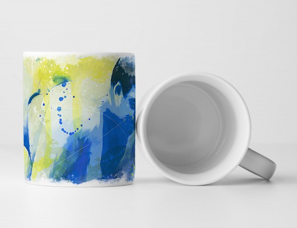 Sumo Ringer Tasse als Geschenk, Design Sinus Art