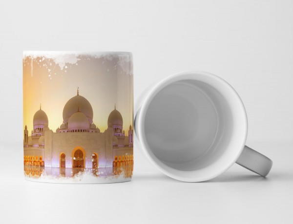 Tasse Geschenk Scheich-Zayid-Moschee Sonnenuntergang