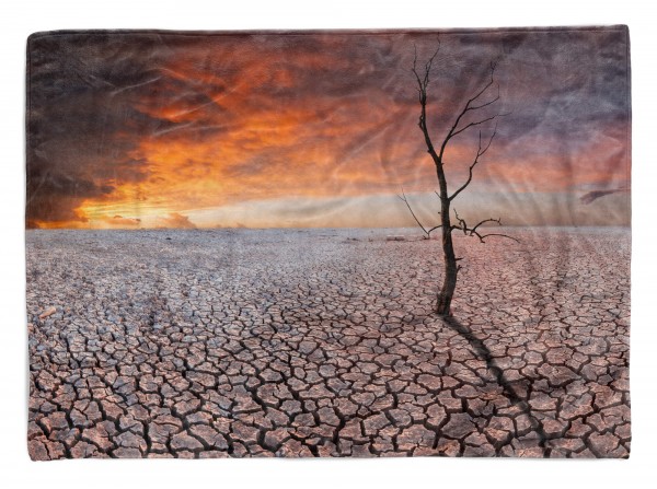 Handtuch Strandhandtuch Saunatuch Kuscheldecke mit Fotomotiv Wüste Trocken Baum