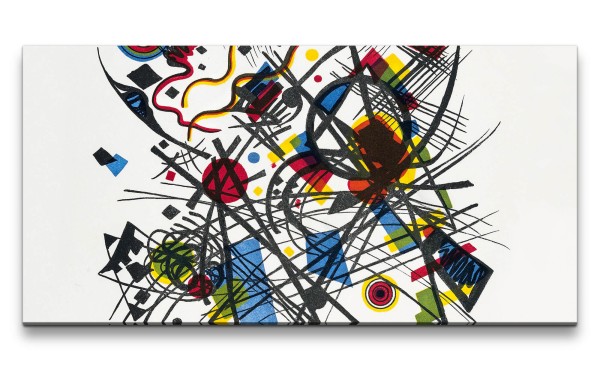 Remaster 120x60cm Wassily Kandinsky weltberühmtes Wandbild Farbenfroh Zeitlos Bauhausmappe