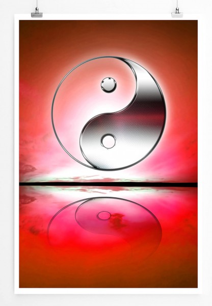 60x90cm Digitale Grafik Poster Yin und Yang
