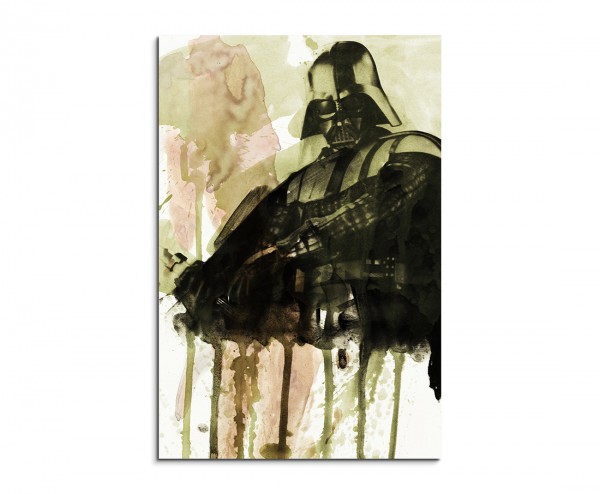 Darth Vader II 90x60cm Aquarell Art Leinwandbild