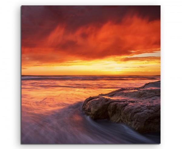 Landschaftsfotografie – Sonnenaufgang in Del Mar, Kalifornien, USA auf Leinwand