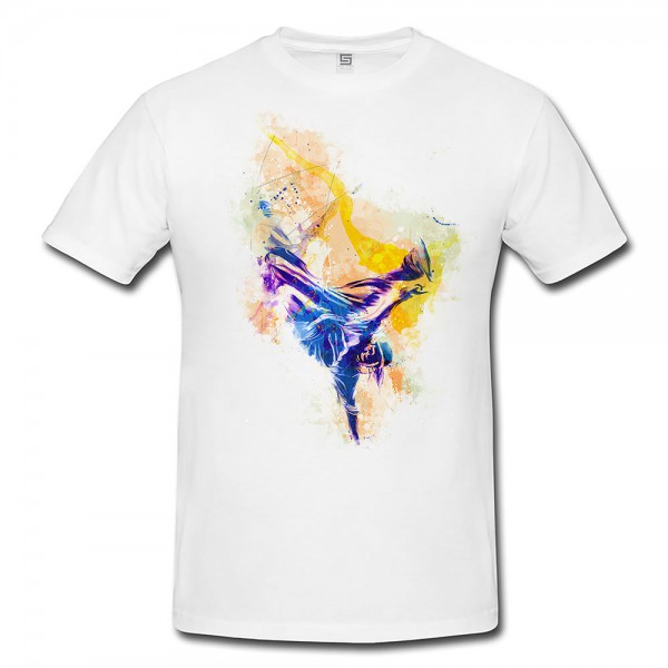Breakdance Herren und Damen T-Shirt Sport Motiv aus Paul Sinus Aquarell