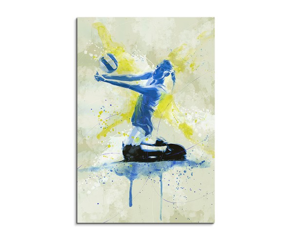 Volleyball I 90x60cm SPORTBILDER Paul Sinus Art Splash Art Wandbild Aquarell Art