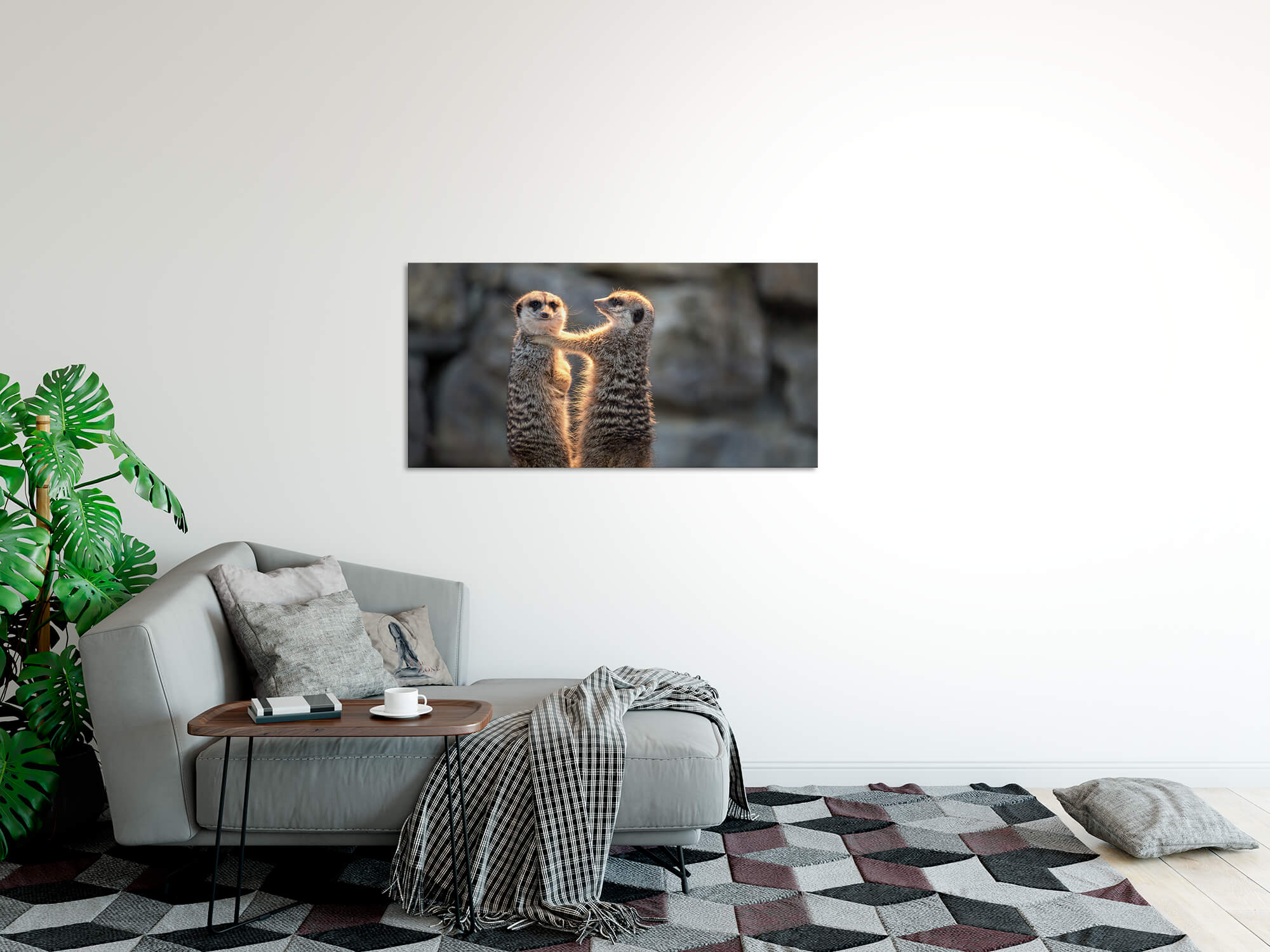 Leinwandbild 120x60cm Zwei Erdmännchen Lustig beste Freunde Süß  Sinus Art  GmbH - Einzigartige Designs, Geschenke , Wandbilder & Wohnaccessoires zu  fairen Preisen