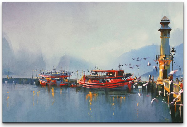 Fischerboot Wandbild in verschiedenen Größen