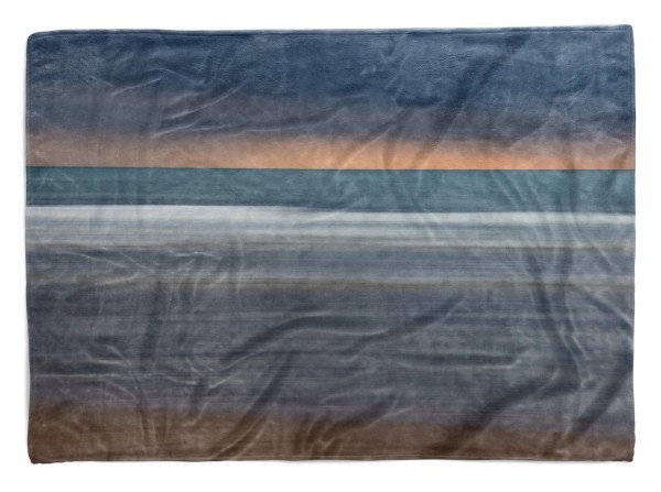 Handtuch Strandhandtuch Saunatuch Kuscheldecke mit Fotomotiv Abstrakt Meer Horizont