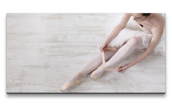 Leinwandbild 120x60cm Ballerina junge Frau Elegant Kunstvoll Klassik
