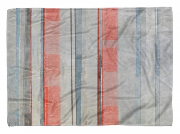 Handtuch Strandhandtuch Saunatuch Kuscheldecke mit Fotomotiv Streifen Abstrakt Kunstvoll