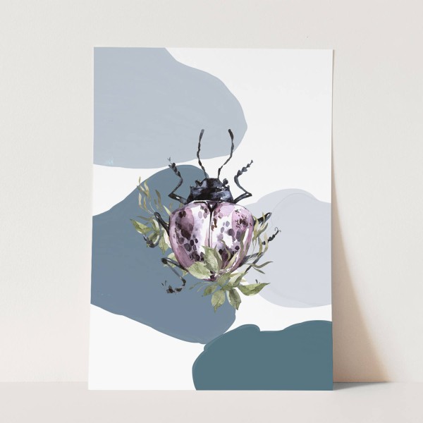 Wandbild Käfer Blumen Blumenstrauß Brauntöne einzigartiges Design